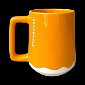 Starbucks 2022 Summer Mango Luster Orange Drip Ceramic Coffee Mug Cup 14oz ✨